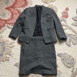 J. Crew Women's Charcoal Blazer and Skirt Set